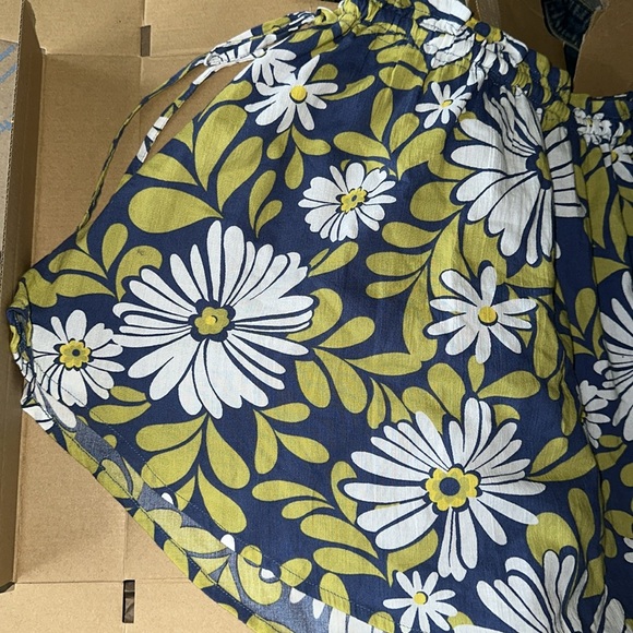 Aerie Side Tie Skirt Blue Floral - size M - Picture 2 of 4